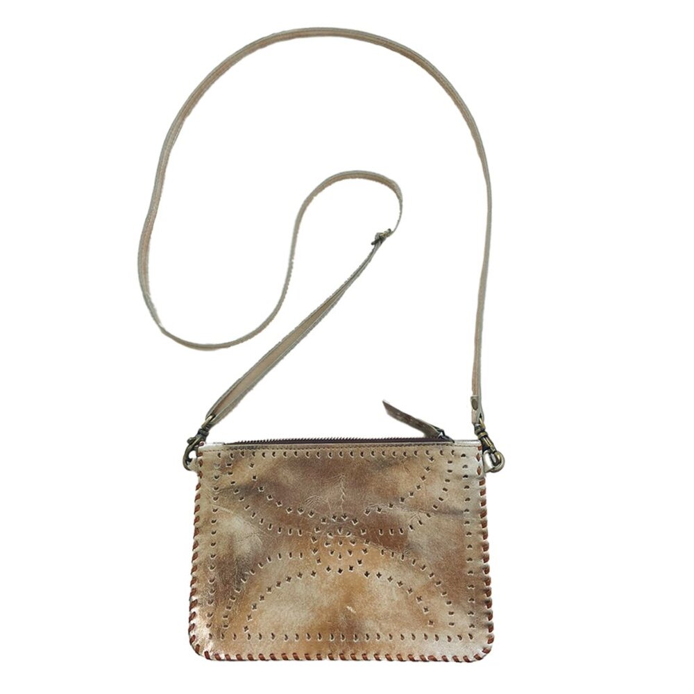 Metallic/Champagne Lightweight Western-Style Clutch Purse